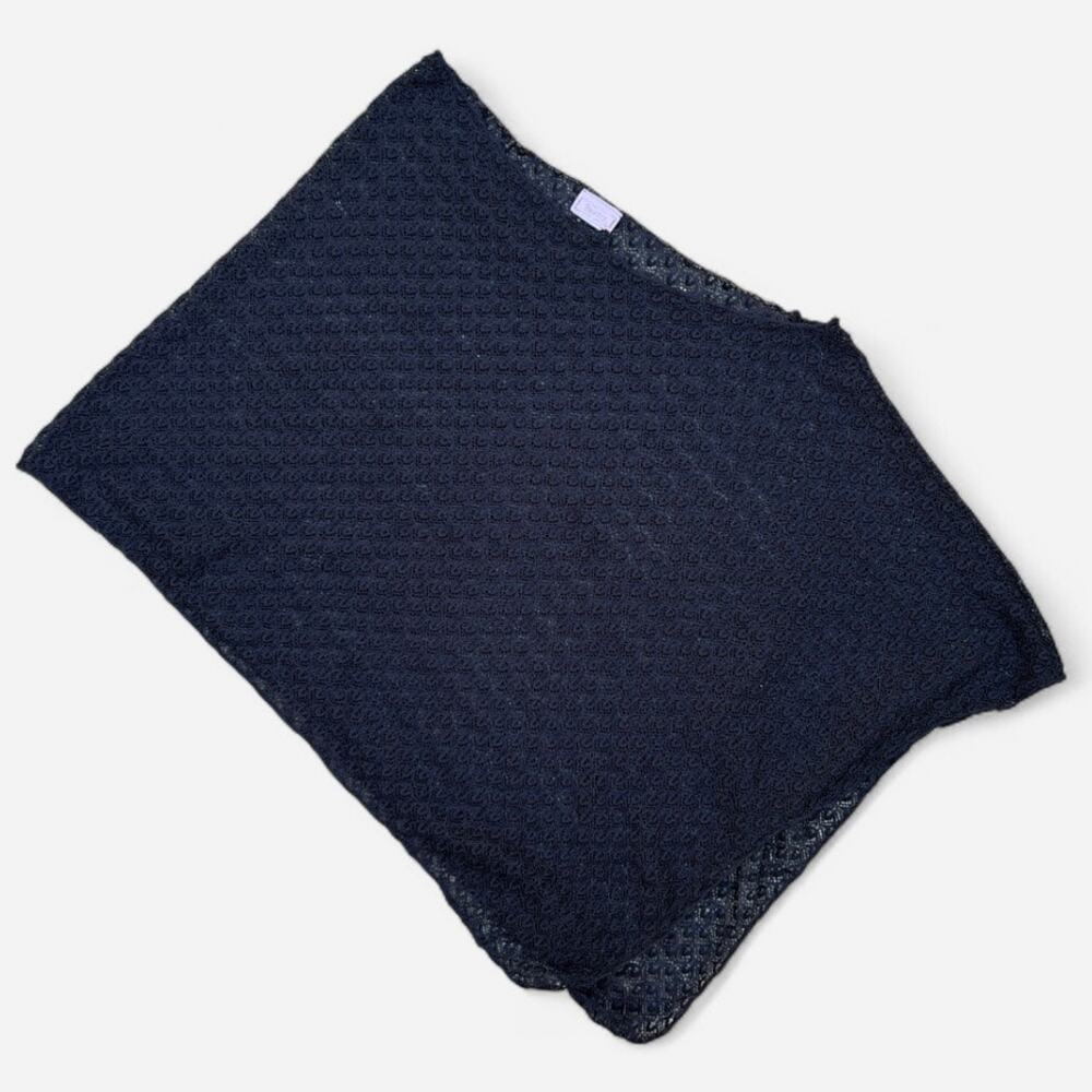Poetry Vintage Y2K Black Knit Poncho Coverup